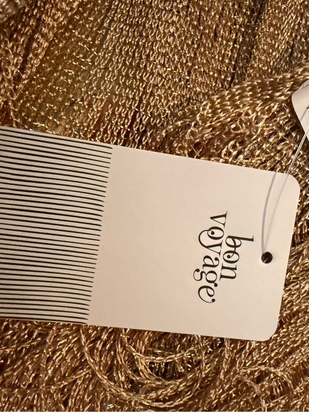 Bon Voyage Metallic Gold Scarf & Wrap